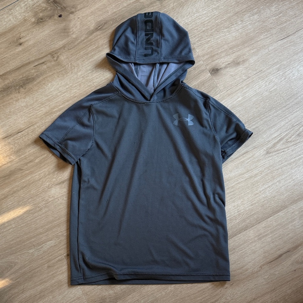 Under Armour Men's Charcoal Short Sleeve Hoodie